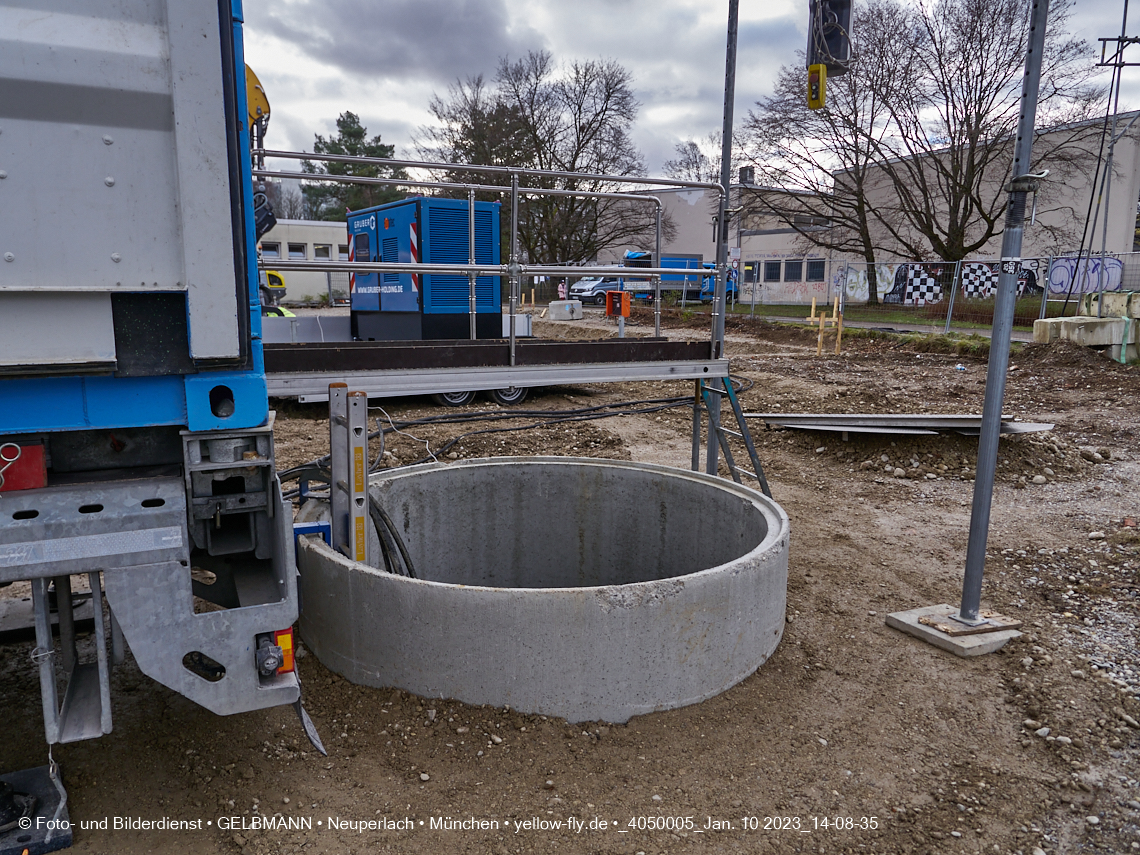 10.01.2023 - Baustelle an der Quiddestraße Haus für Kinder in Neuperlach